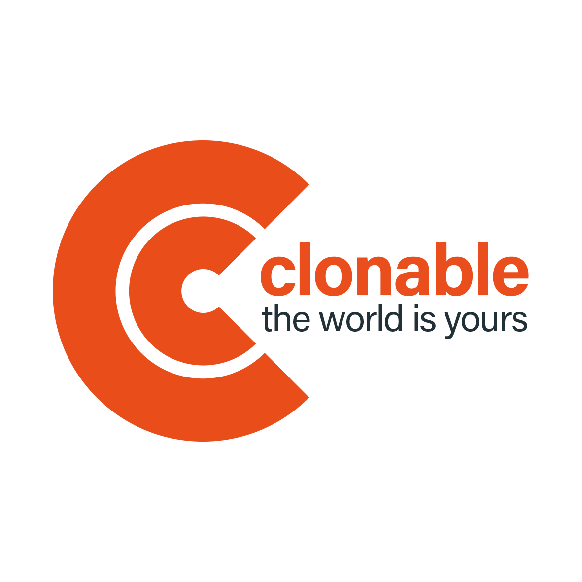 Clonable logo med slogan lys baggrund